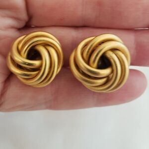 Classic Gold Knot Earrings - Women's Jewelry